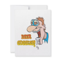 BEER GOGGLES funny drinking design Custom Announcements