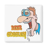 BEER GOGGLES funny drinking design Refrigerator Magnets