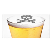 Beer Head Bubbles Customized Photo Card