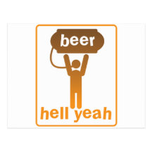 beer hell yeah! postcard