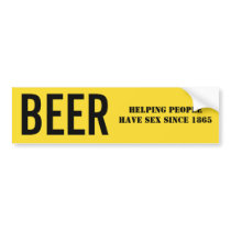 BEER Helping People Sticker Bumper Sticker