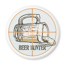 Beer Hunter Drinking Gear Magnets
