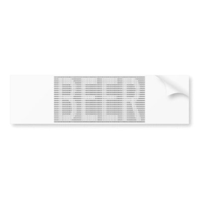 Beer in Binary - ASCII Bumper Sticker by oakley56fila