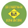 Beer is Cheaper Than Gas Round Stickers