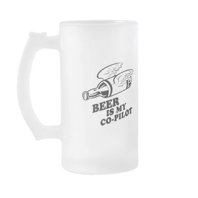 BEER IS MY CO-PILOT T-SHIRT COFFEE MUGS by Shirtuosity