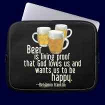 Beer is Proof (Franklin) laptop sleeves