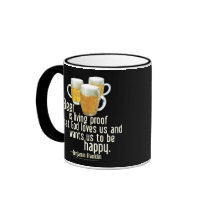 Beer is Proof (Franklin) mugs by geargems Beer is Proof (Franklin) mugs