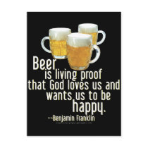 Beer is Proof (Franklin) postcards by geargems Beer is Proof (Franklin) postcards