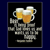Beer is Proof (Franklin) postcards