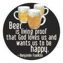 Beer is Proof (Franklin) stickers by geargems Beer is Proof (Franklin) stickers