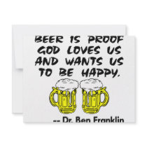 Beer Is Proof God Loves Us & Wants Us Happy invitations