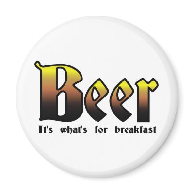 Beer - It's what's for breakfast Refrigerator Magnets by gruvn_designs