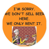 BEER joke Sticker