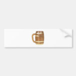 Beer jug wood more beer mug wood bumper sticker