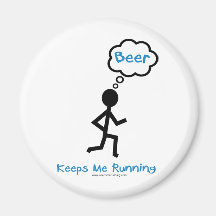 Beer - Keeps Me Running Magnet