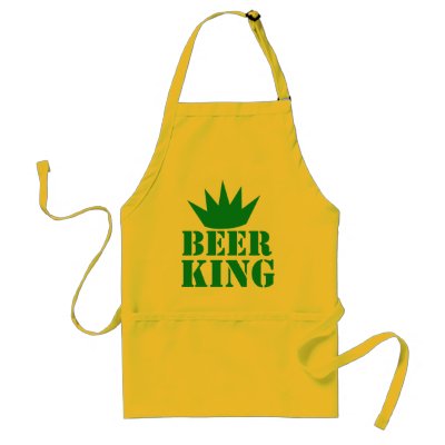 BEER KING awesome irish St Patricks day design Aprons by awesome_Irish