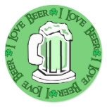 Beer Lovers Round Stickers