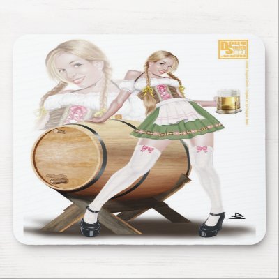 Beer Maiden Mousepad by Artboy0630