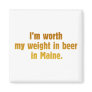Beer Maine Square Magnet