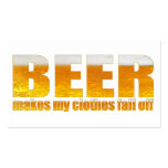 Beer Makes My Clothes Fall Off Business Card Template