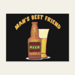 Beer Mans Best Friend T-shirts Gifts Postcard