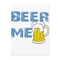 beer me funny post cards