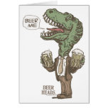 Beer Me T. Rex by Mudge Studios Greeting Cards