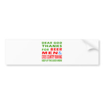 Beer Men And Cross Country Run Bumper Stickers