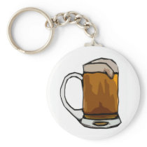Beer Mug Caricature Keychain