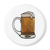 Beer Mug Caricature Refrigerator Magnets
