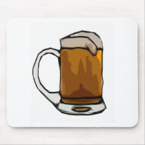 Beer Mug Caricature Mouse Pads