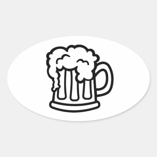 Beer mug glass stickers Zazzle