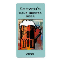 Beer Mug Home-Brew Label Shipping Label