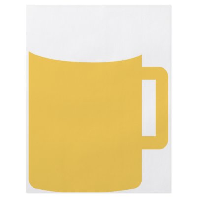 beer mug icon full color flyer by TomaniacLines