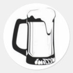 Beer Mug Round Stickers
