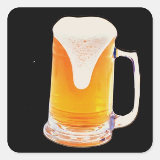 Beer Mug Square Sticker Zazzle