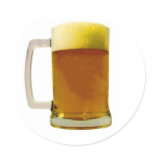 Beer Mug Round Stickers