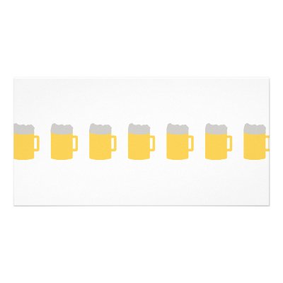 beer mugs icon customized photo card by TomaniacLines