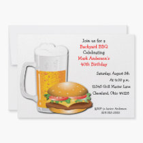 Beer N Cheese Burger Invitation invitations