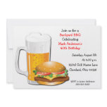 Beer N Cheese Burger Invitation