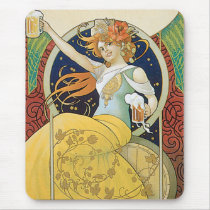 Beer Nouveau Mouse Pad