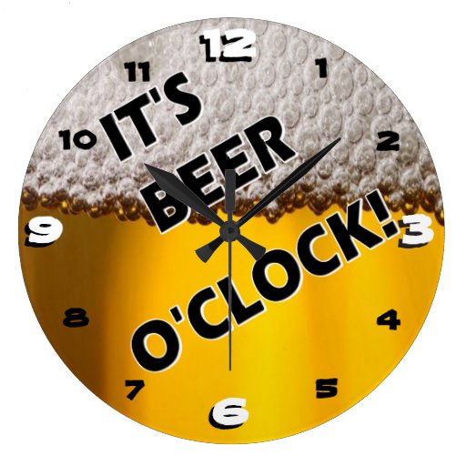Beer O'clock Somewhere Clock Zazzle