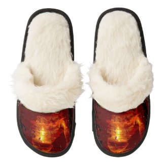 Beer Pair of Fuzzy Slippers