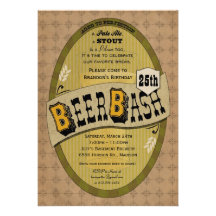 Beer Party or Beer Bash Invitation