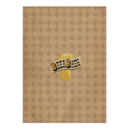 Beer Party or Beer Bash Invitation