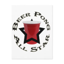 Beer Pong All-Star postcards by MakinItMine Beer Pong All-Star postcards