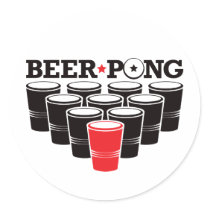Beer Pong Basic - Red stickers