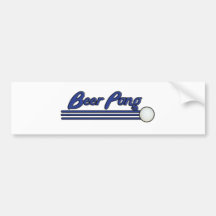 Beer Pong Bumper Sticker