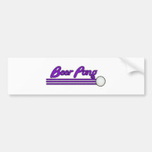 Beer pong bumper stickers