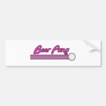 Beer Pong Bumper Stickers